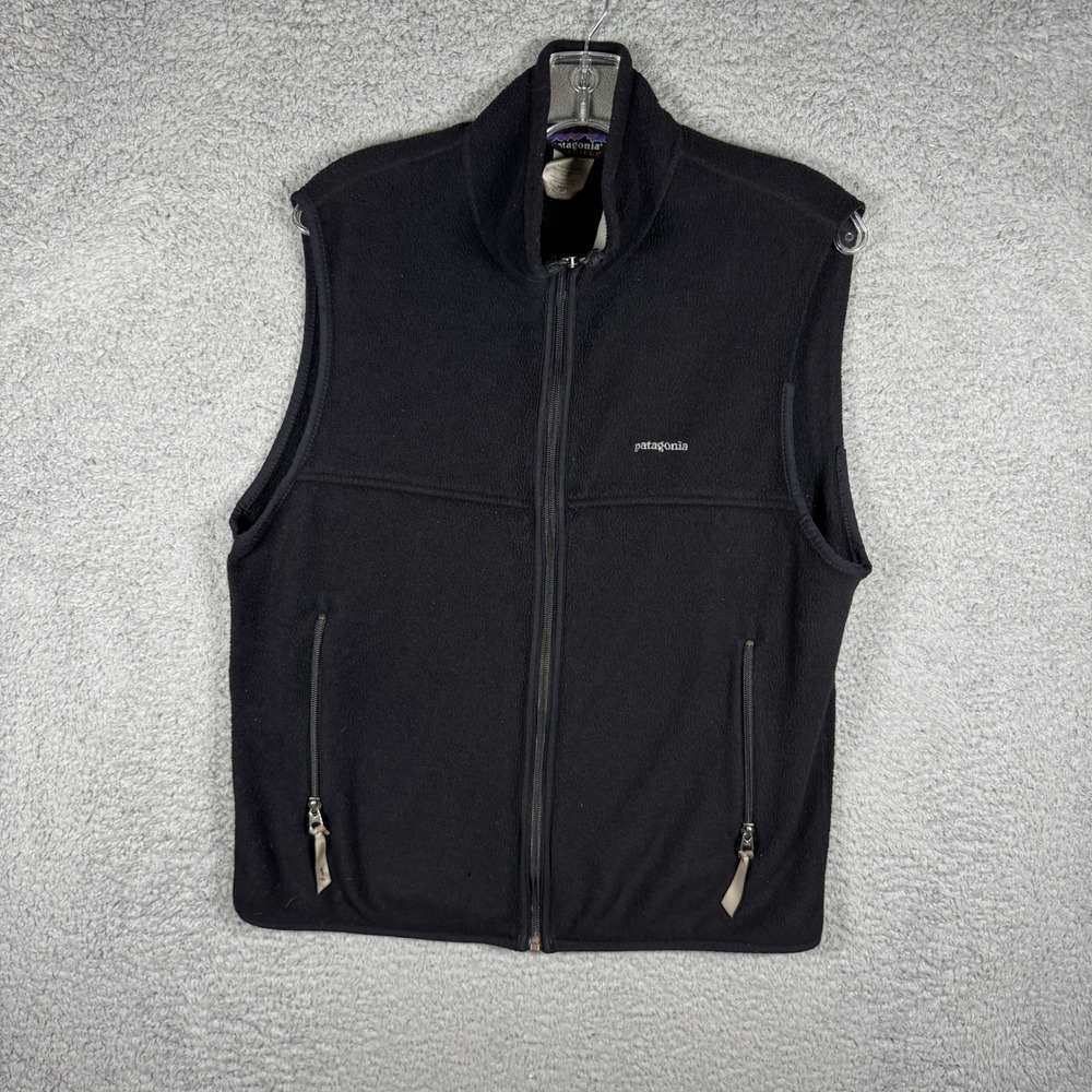Patagonia Synchilla Fleece Vest Mens M Black Full Zip Midweight Outdoor 25410